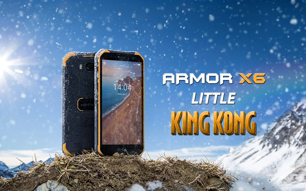 Мобильный телефон 3G Ulefone Armor X6 Android 9,0 с оперативной памятью, 2 Гб ПЗУ, 16 ГБ, четырехъядерный дисплей 5,0 дюймов, две sim-карты, 8. МП камера, смартфон