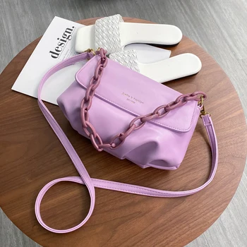 

Chain Small Cloud Bags Lady Crossbody Bags for Women 2020 Summer Solid Color Shoulder Handbags Female Cross Body Bag