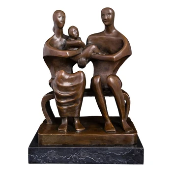 

Bronze Abstract Family Love Statue Sculpture Modern Metal Artwork Figurines Father's Mother's Day Gifts Home Decoration