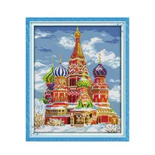 Набор для вышивки крестом дворец из России крестиком 14/11 карат с