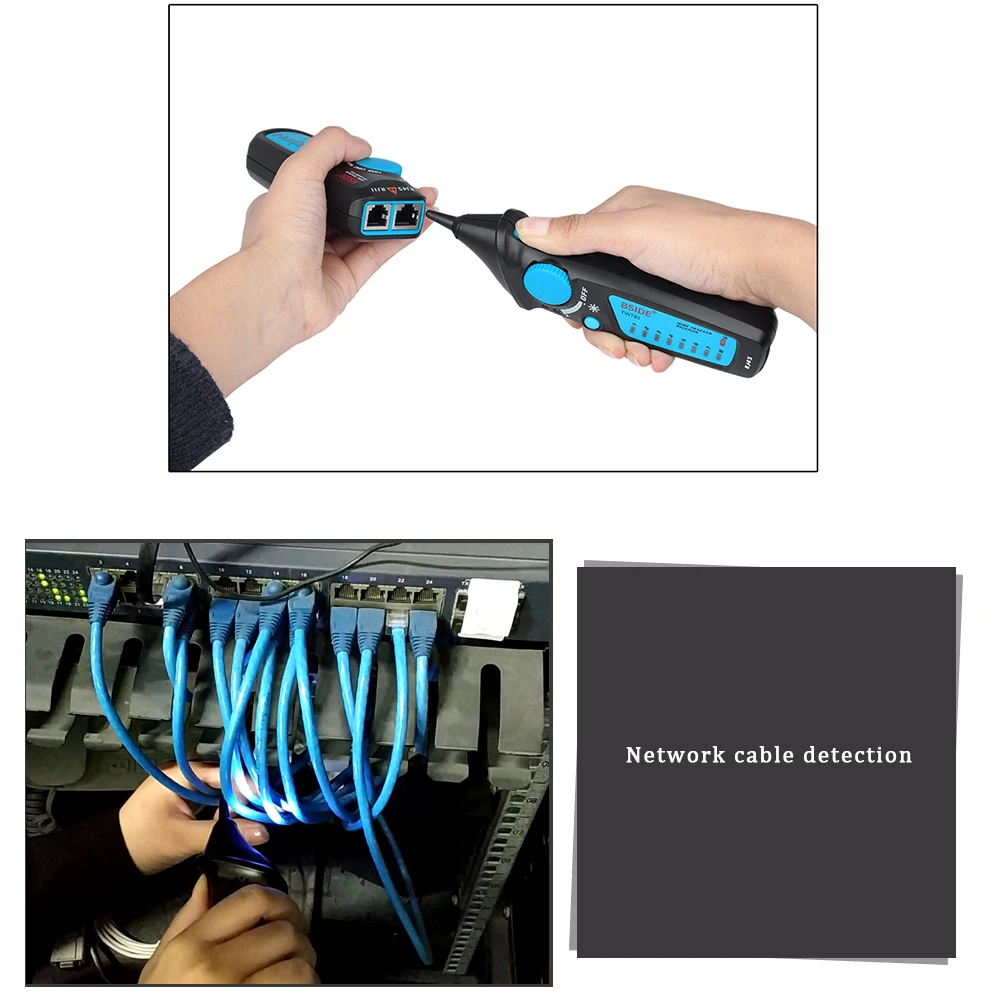 BSIDE FWT81 Cable Tracker Telephone Wire Network LAN TV Electric Line Finder Tester Communication Detection Network Tester