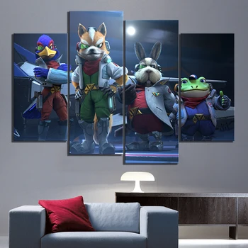

4 Piece Fantasy Art HD Pictures Starlink Battle for Atlas Game Poster Paintings Canvas Art for Home Decor Wall Art