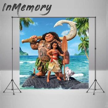 

InMemory Moana theme Birthday Party Backgrounds For Girls Personalized Photography Backdrops Photo booth Photo Studio
