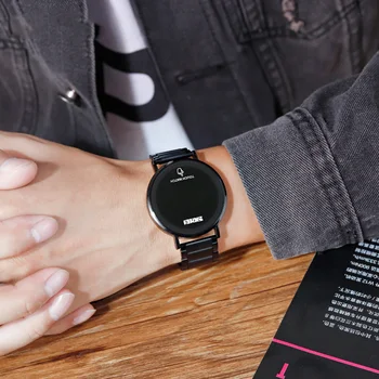 

TurnFinger Simple Fashion LED Touch Screen Men's Electronic Watch Waterproof Stainless Steel Wristband Exquisite Luxury Hot Sale