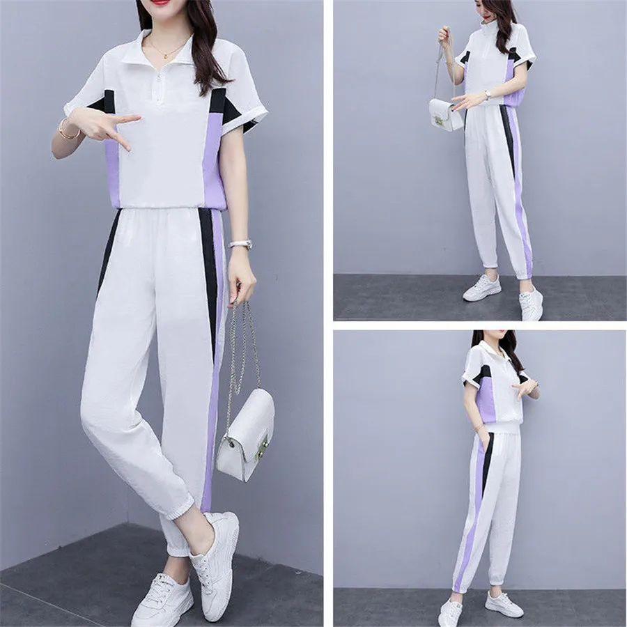 

Tracksuits for Women Outfit Sportswear Fashion 2 Piece Set Summer Two Pieces Sets Comfortable Clothing Female