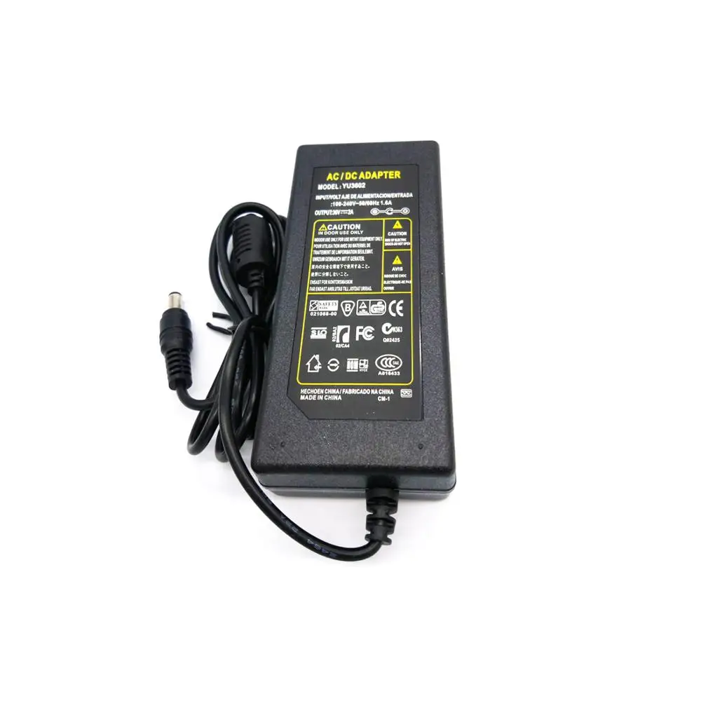 36V 2A блок питания, 72W AC DC адаптер питания зарядное устройство трансформатор для светодиодных Stip ламп, увлажнитель, ЖК-монитор, электроинструменты