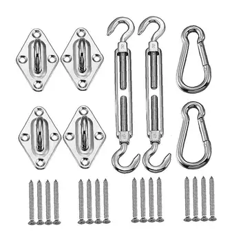 

1 Set Hardware Bracket Installation Kit for Rectangular Triangular Sun Shade Sun Shade Sail Fixing Accessories