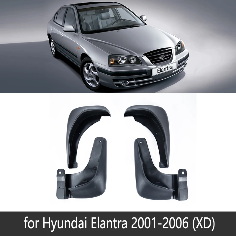 2001-2006 XD Для hyundai Elantra 2001~ 2006 XD HD MD AD Брызговики аксессуары 2005 2010 - Название цвета: 2001-2006 XD