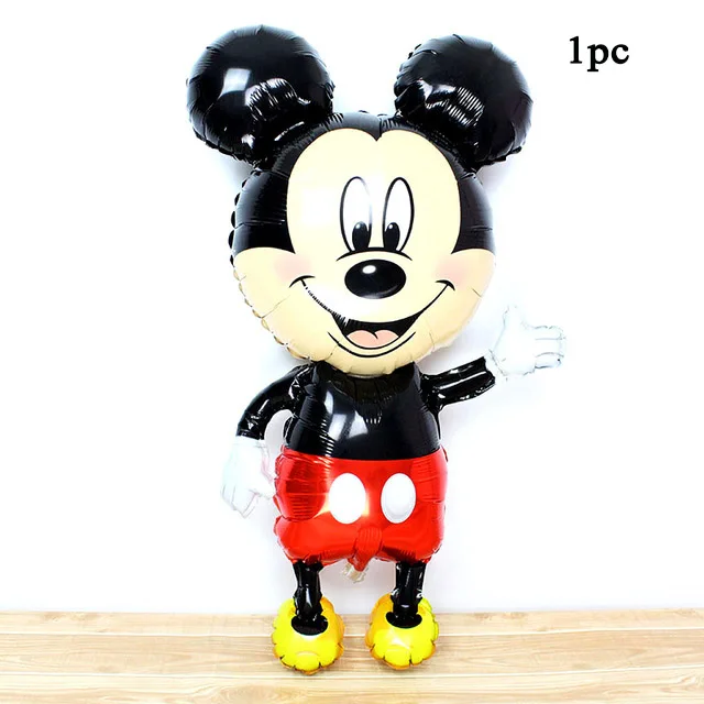 ZL mickey 1pc 1 комплект фольгированные шары-цифры Микки Минни 1 фольгированные шары мини-торт 1st baby shower День Рождения Декоративные детские игрушки латексные в горошек - Цвет: ZL mickey 1pc