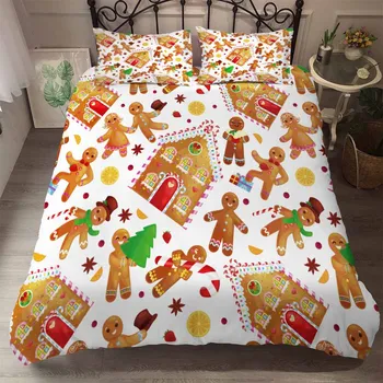 

KTLRR 3D Christmas children's cartoon duvet cover Set( 1Duvet Cover,2 PillowCase),100% superfine fiber Christmas Bedding Sets