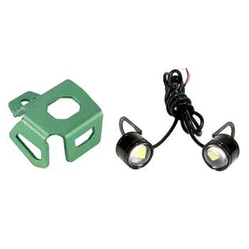 

1 Pcs Motorcycle Rear Brake Oil Cup Cover Fluid Tank Reservoir Guard & 2 Pcs Blue Led Motorcycle Headlight Light Lamp