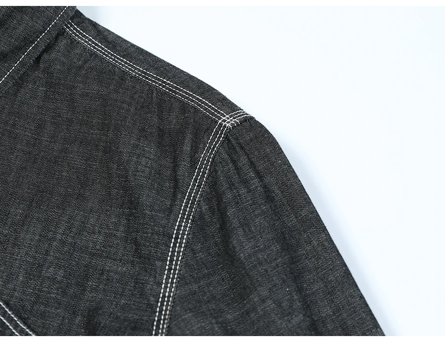Simwood Jane мужская осень 2019 Новый Джинсовый топ нагрудный неправильный карман с длинным рукавом рубашка для мужчин 190375