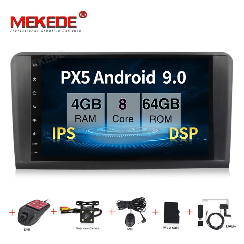 MEKEDE 9''Android 9,0 DSP 4 ГБ Автомобильный DVD gps плеер для Mercedes Benz ML W164 W300 ML350 ML450 ML500 GL X164 G320 GL350 GL450 GL500