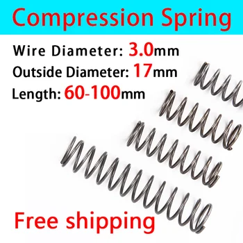 

Compressed Spring Cash sale Line Diameter 3.5mm, External diameter 17mm, Length 60mm-100mm Pressure Spring Telescopic spring