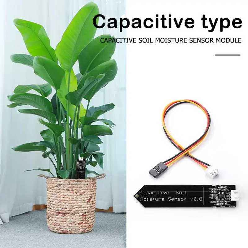 

Wide Voltage DC 0-3.0V Capacitive Soil Moisture Sensor Flower Plant Soil Detective Detector Sensor Module PCB Board Kit