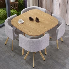 Ensemble de Table et chaise ronde en bois, meuble de cuisine, salle à manger, salle à manger, 4 Sillas, Table de Mahjong