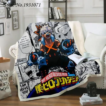 

Anime My Hero Academia 3D Blanket for Beds Hiking Picnic Thick Quilt Fashionable Bedspread Fleece Throw Blanket Adults Kids 01