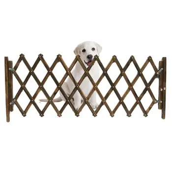 

Pet Barrier Fences Portable Dog Gate Mesh Fence 33-110cm Dogs Wooden Fence Gate Panel Expandable Pet Safety Separation Barrier