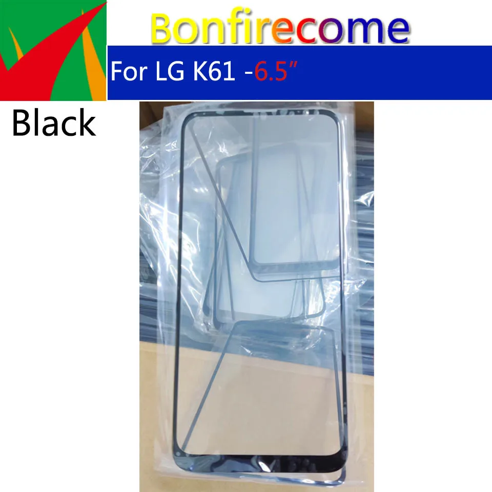 10 шт \ Лот сенсорный экран для LG K61 LCD Передний Внешний стеклянный объектив LMQ630EA