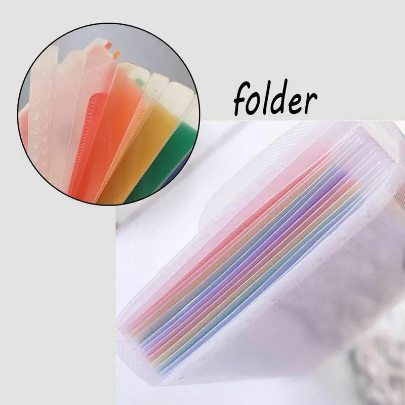 13 Pocket Folder Office Expanding File Colorful A6 File Organizer Document Lot