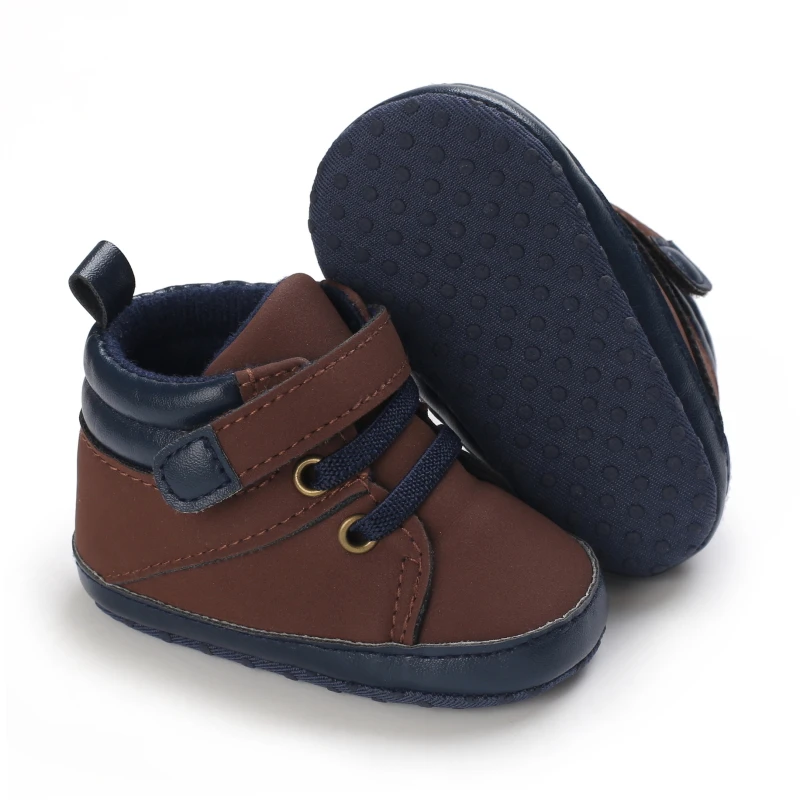 Boys' Baby Shoes PU High Top Sneakers Comfortable Soft Sole