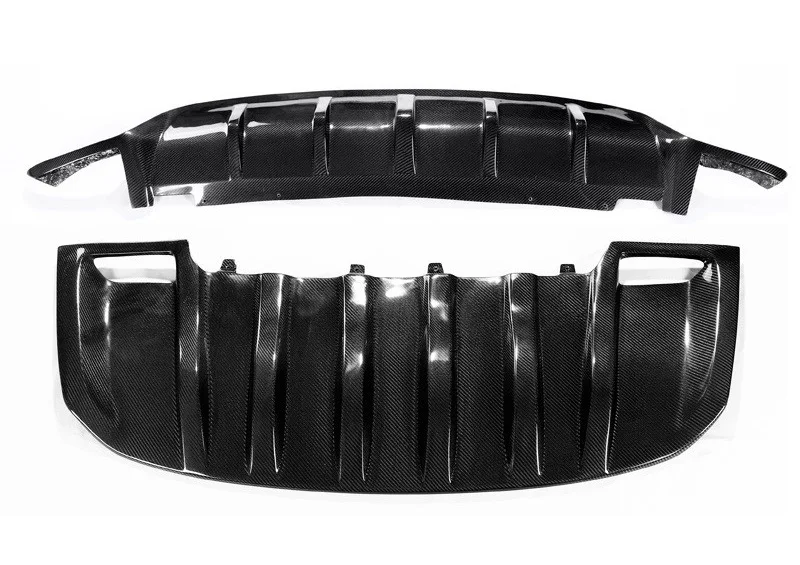 1-100% Real carbon fiber，Free Shipping Carbon Fiber Front and Rear Car Bumper Guard for Porsche Cayenne 2015-2017