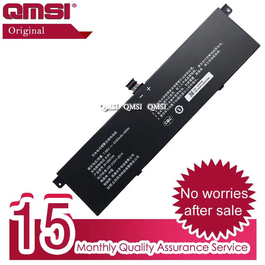 Оригинальный аккумулятор QMSI 7 66 в 40 Втч 5230 мАч R13B02W R13B01W для ноутбука Xiaomi Mi Air 13 3