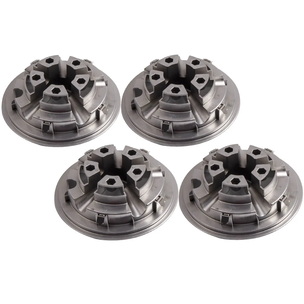 4 PCS Chrome Golf Cart Hub Caps 8 Inch 