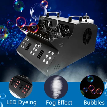 

3000W Fogger Bubble Machine,18x3W RGB LED Light/Smoke Effect/ Colorful Bubble 3 in 1 DMX Stage Fog Machine Large Bubble Machine