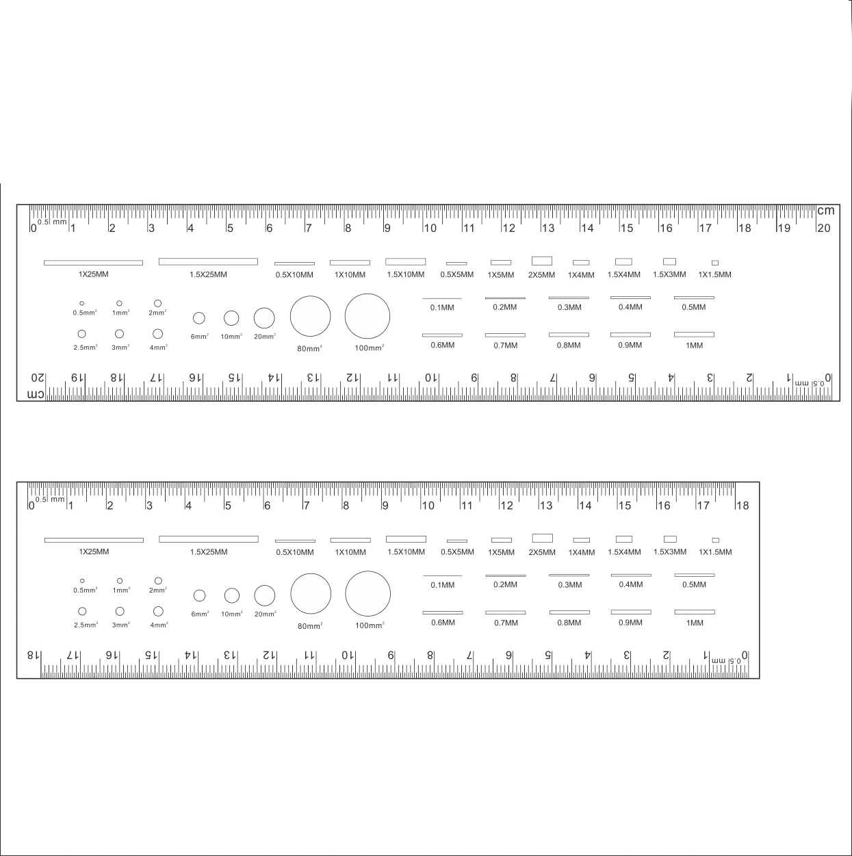 Gauge Point Gauge Transparent Film Stain Card Comparison Card Stain Crack Contrast PET Contrast Ruler