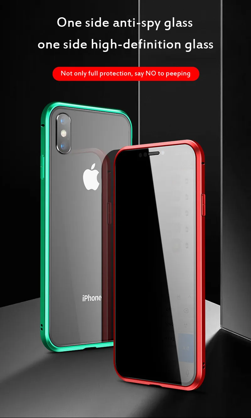 Защитите надежное закаленное стекло+ Магнитный чехол для телефона iPhone 7 8 Plus X XS MAX XR Fundas металлический бампер Двусторонняя стеклянная крышка