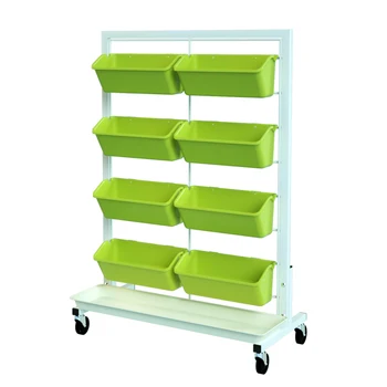 

Outdoor floor-type wrought iron mobile flower rack closed balcony vegetable planting rack with wheels multi-storey roof planting