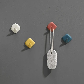 

4Pcs/Lot Bathroom Wall Door Towel Clothing Bag Key Hanger Holder Robe Hook Kitchen Powerful Organizer Storage Hanging Hooks