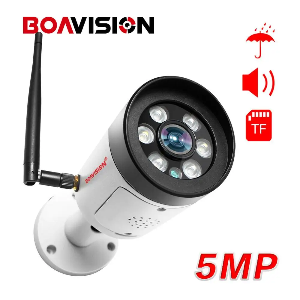 HD 5MP Wifi пуля ip-камера наружная 2MP беспроводная камера безопасности полноцветная камера ночного видения IR 20m Wi-Fi камера Onvif APP CamHi