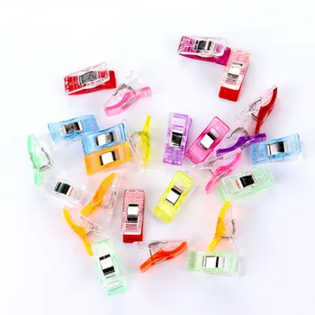 

20pcs Plastic Clips Job Foot Case Multicolor Clips Fabric Clamps Patchwork Hemming Sewing Tools Sewing Accessories Garment Clips