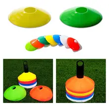 Portable Plastic Football Flying Saucer Plate Multi-color Soft Round Mouth Logo Soccer Obstacle Training Equipment Sign Disc
