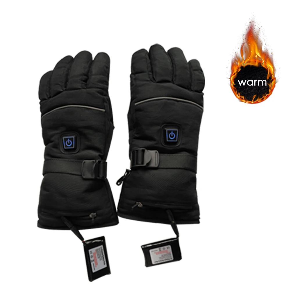 1 пара электрических нагревательных перчаток на батарейках, тепловые перчатки с подогревом для мужчин и женщин, 5-пальцевый зимний ручной лыжный с подогревом перчатки