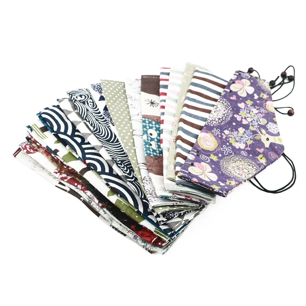 New 100Pcs Reusable Linen Triangle Bag for Metal Straw Cutlery Travel Camping Chopsticks Knife Fork Spoon Storage Container | Дом и сад