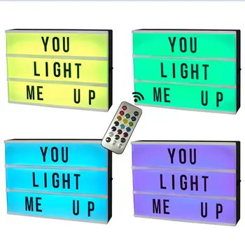 

The Mini Color-Changing Lightbox with Letters Numbers Symbols LED Changeable Sign USB Powered for Indoor Outdoor DTT88