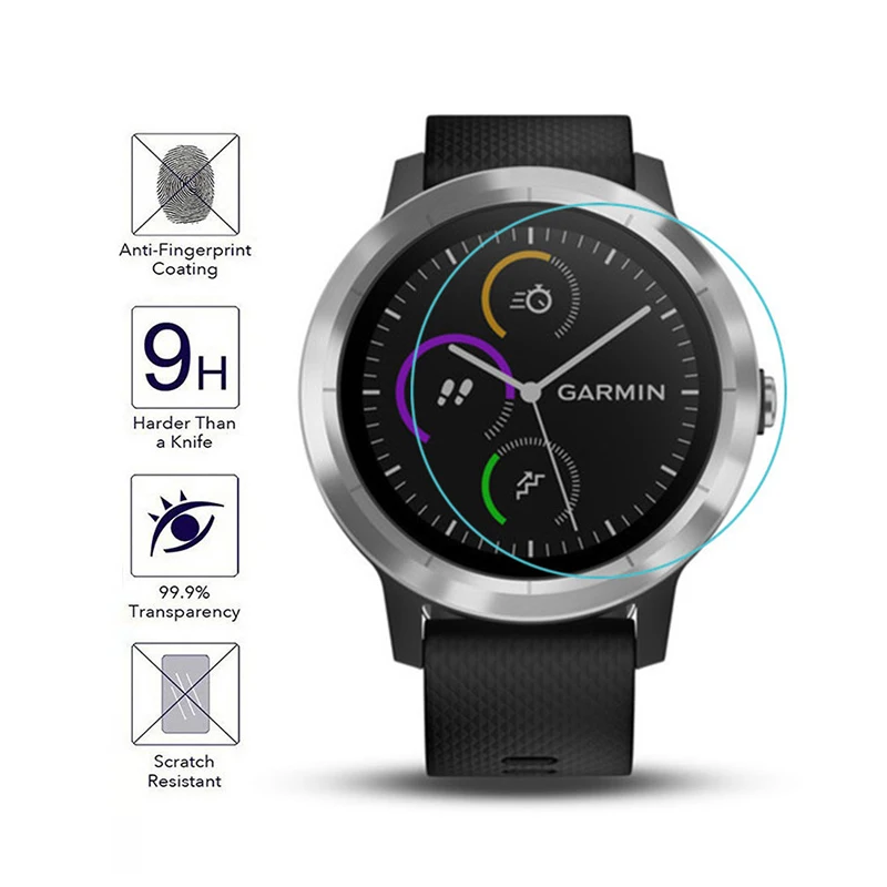

For Garmin Vivoactive3 2 Pcs/Lot Tempered Glass 9H 2.5D Premium Screen Protector Film For Garmin Vivoactive 3 SmartWatch