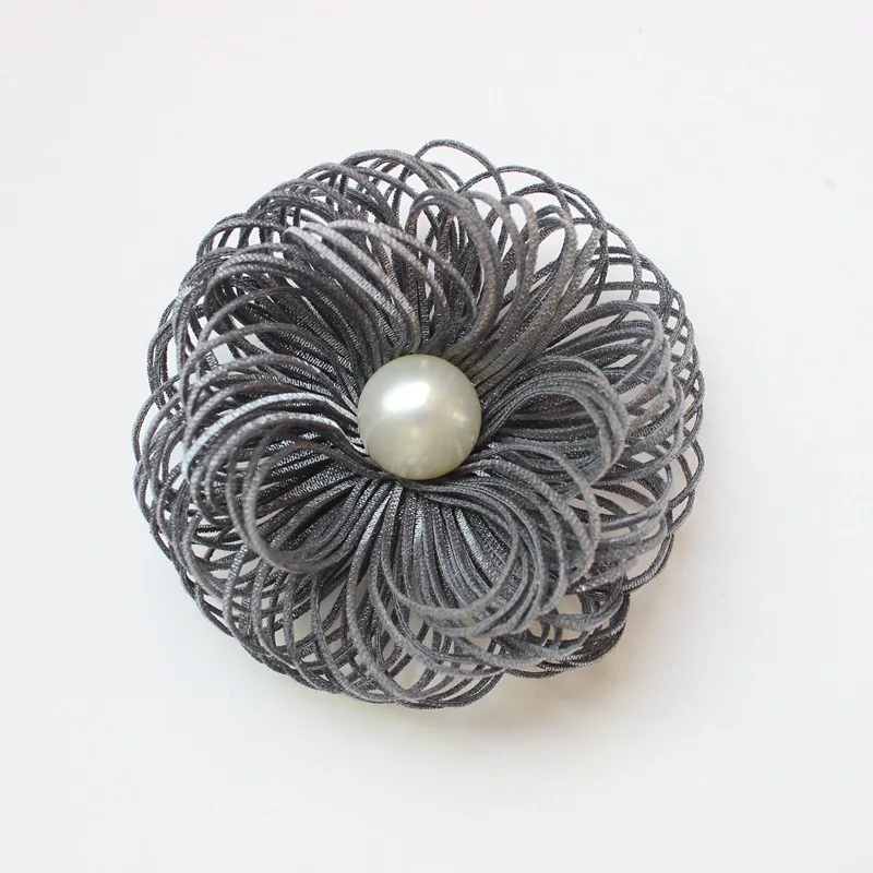 50 pcs/lot, 6-6.5 cm Hot Sale Pearl handmade flower shreds nest flower DIY hair fashion accessories clothing 24 colors