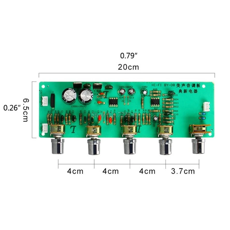 2,0 HIFI AN4558 аудио предусилитель доска бас СЧ ВЧ баланс Регулируемый аудио предусилитель плата с регулятором тона