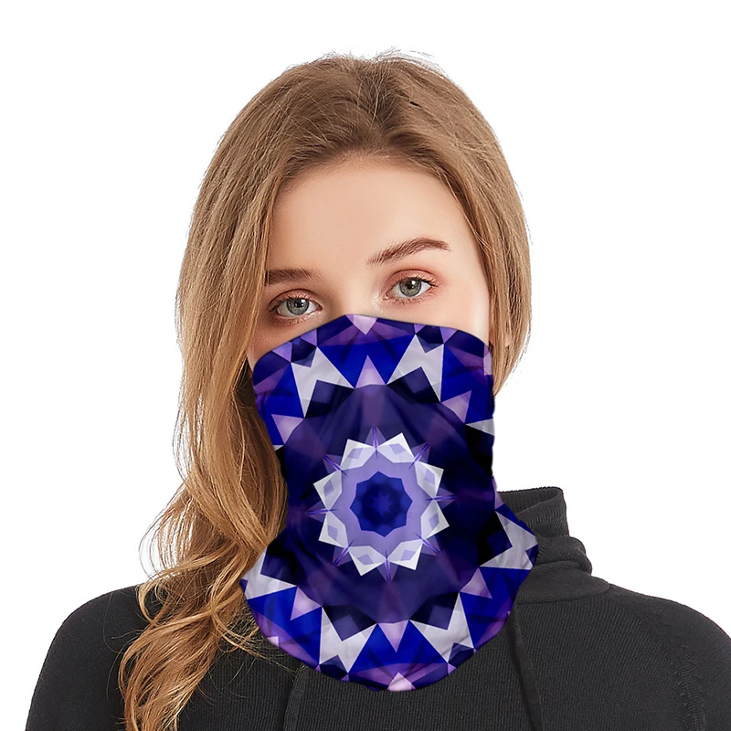 

Fashion Cool Kaleidoscope Print 3d Seamless Face Mask Motorbike Headwear Magic Scarf Outdoor Cycling Fishing Ski Hiking Bandanas