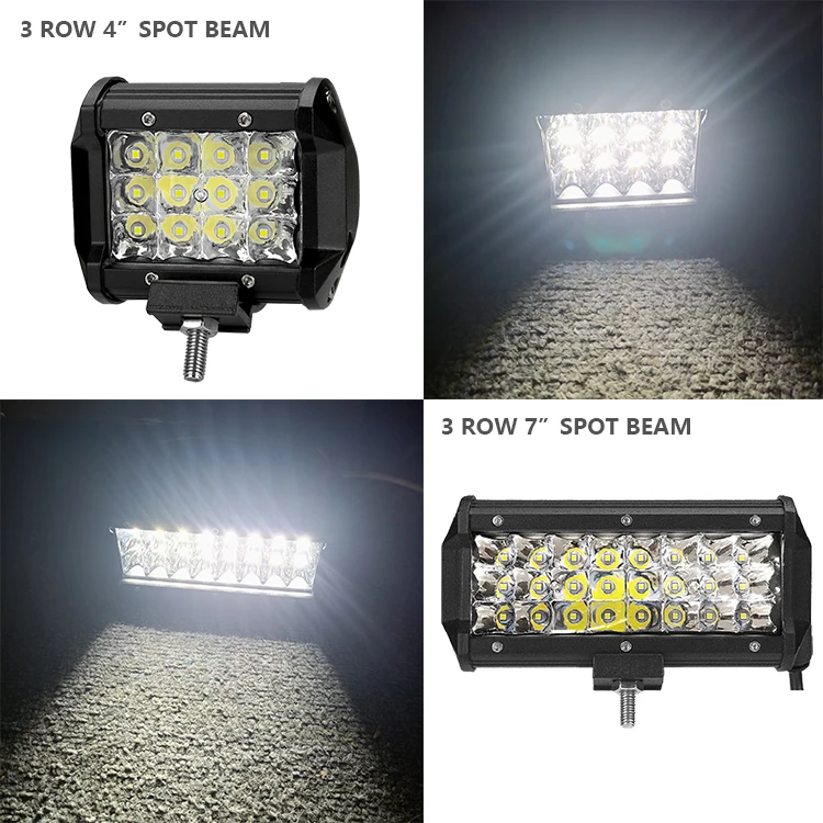 Tripcraft 4/7inch Led Light Bar Worklights 54W 120W Spot Flood Combo Beam for Auto Offroad Tractor Truck 4x4 SUV ATV