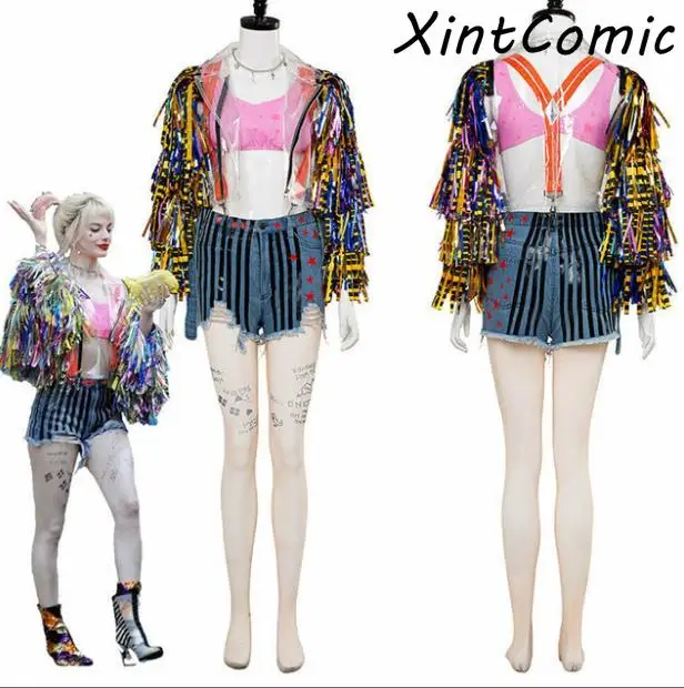 

New Birds Of Prey And The Fantabulous Emancipation Of One Harley Quinn Costume Cosplay Coat Jacket Props Adult Women Sets