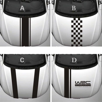 

Customization WRC Stripe Car Covers Vinyl Racing Sports Decal Head Car Sticker for Ford focus Cruze Renault Accessories