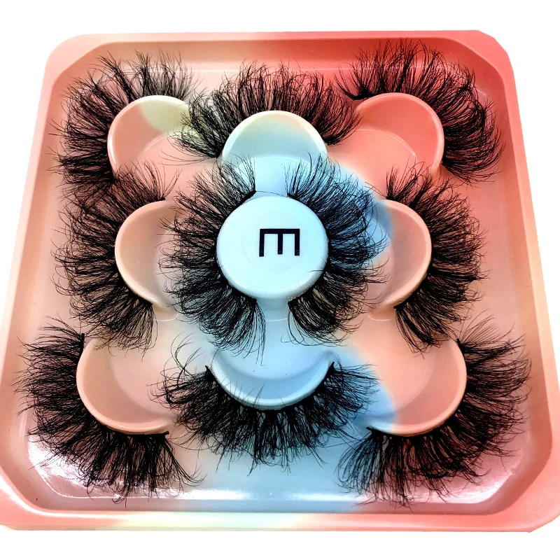 3D Mink False Eyelashes Eyelash Extension 5 Pairs