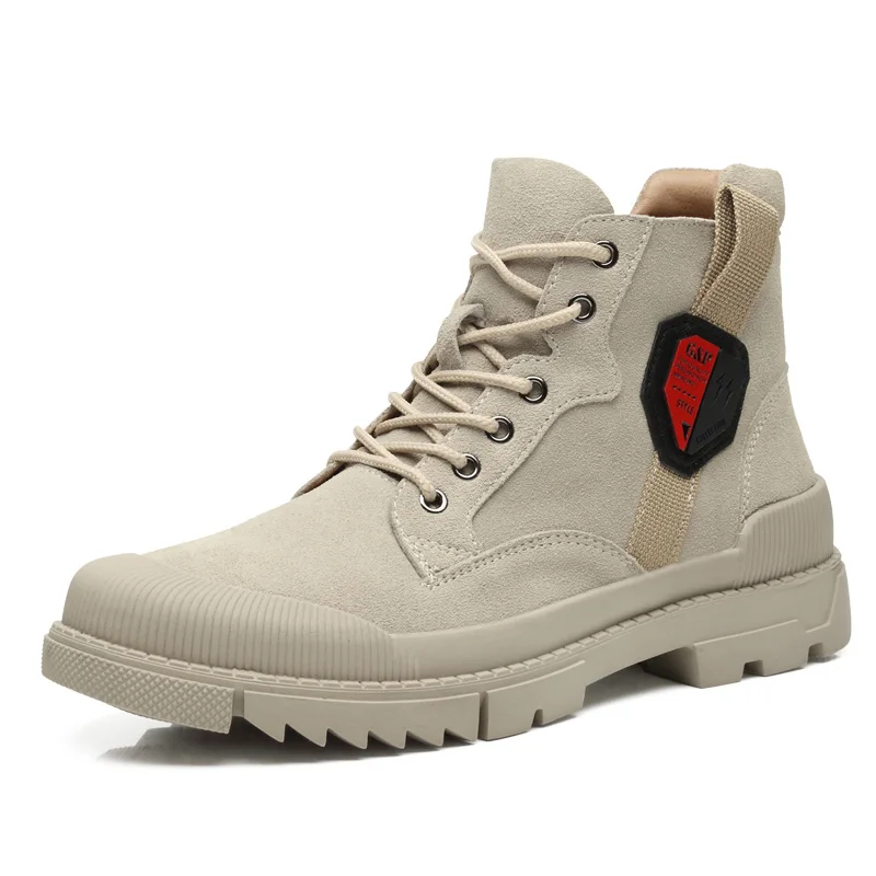 

Designer High Quality Genuine Leather Men Boots Winter Waterproof Ankle Boots Martin Boots Outdoor Working Snow Boots Men Shoes
