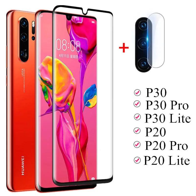 Защитное стекло для экрана Huawei P20 P30 lite pro P30lite P20pro P20lite пленка объектива изогнутое