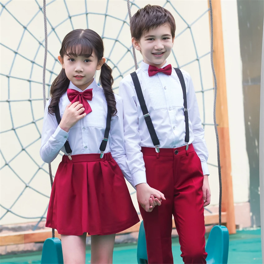 

School Girl Skirt Uniform Long Sleeve Japanese Fashion Student Stage Performance British Style College Class Clothing Set